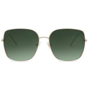 Oversized Square Metal Frame Sunglasses Flat Lens SJ1146 Green